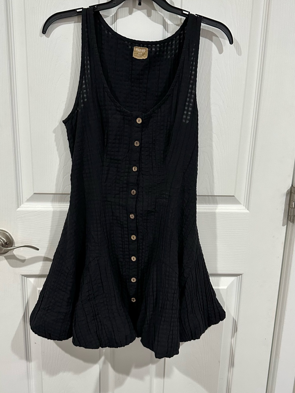 Free people Emilia pucker check mini dress size xs